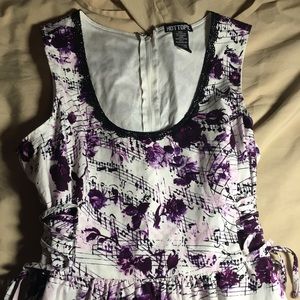 Purple and white music dress